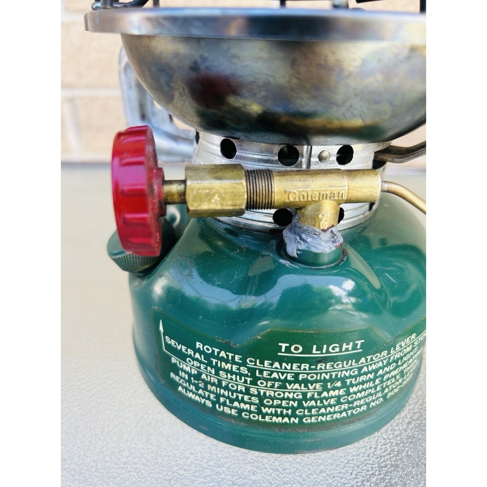 Coleman 502 Sportster 1-66 Stove Sunshine of the Night Green Gas Camping Stove - Picture 8 of 14